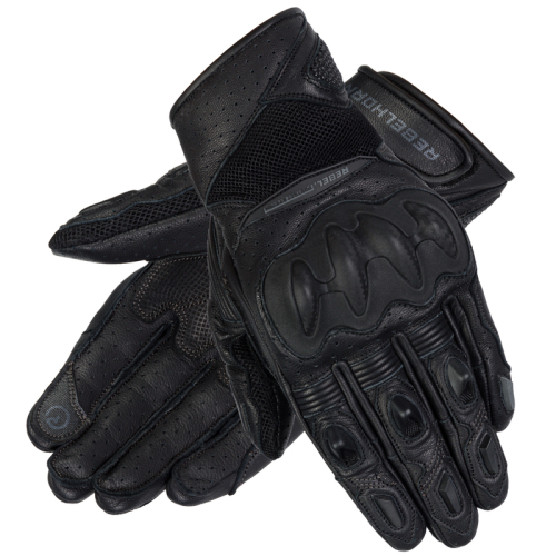 Rękawice motocyklowe damskie REBELHORN FLUX II LADY BLACK